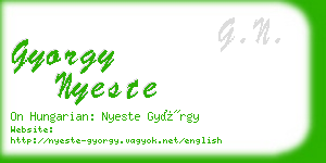 gyorgy nyeste business card